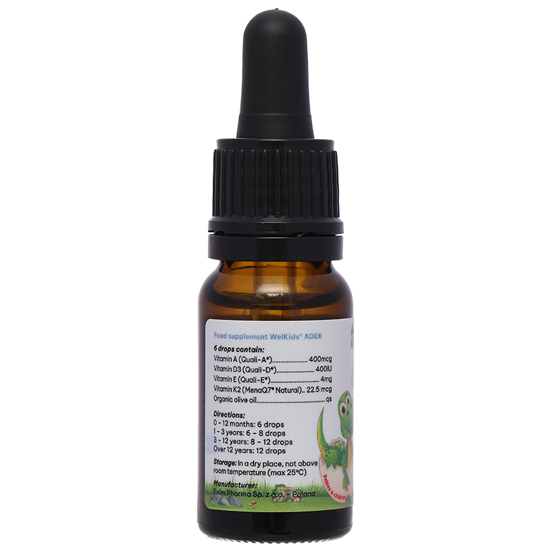Welkids ADEK hỗ trợ tăng cường sức khỏe cho trẻ em chai 10ml - 12